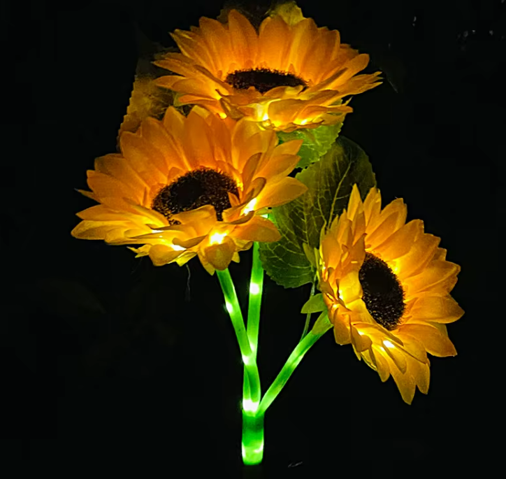 Solar Sunflower Garden Light – 3-Head 2 unit